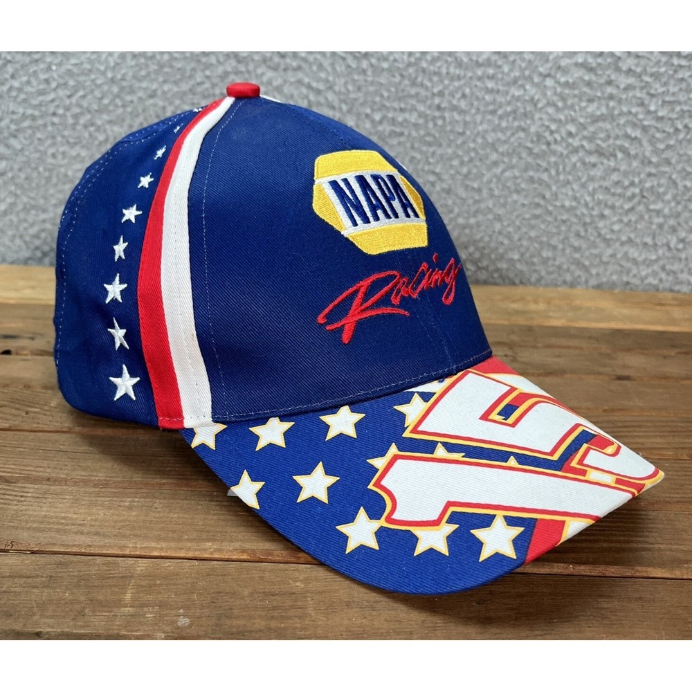 NAPA Racing Hat Adult Red White Blue Strap Back‎ Cap NASCAR #15 Patriotic USA